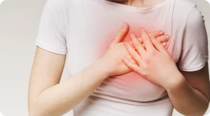 Symptoms of benign breast diseases like fibroadenomas or mastitis
